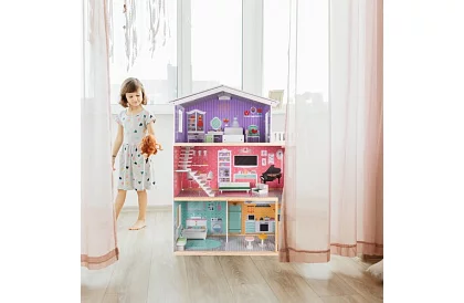 Duży domek dla lalek 114 cm - z windą