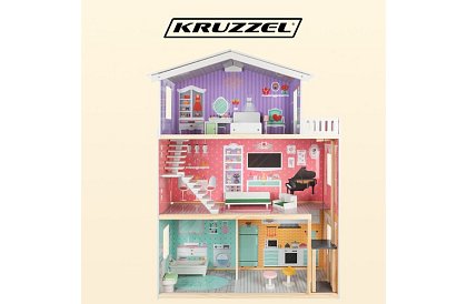 Duży domek dla lalek 114 cm - z windą