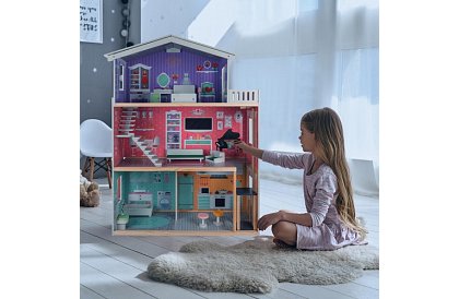 Duży domek dla lalek 114 cm - z windą