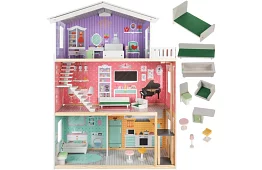 Duży domek dla lalek 114 cm - z windą