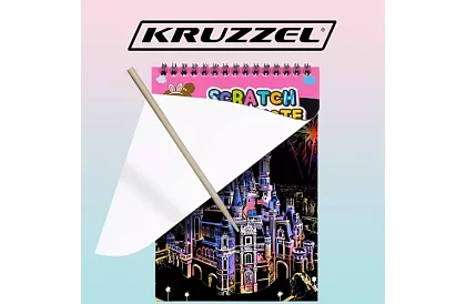 Notatnik do skrobania z drewnianym stylusem - scratch note