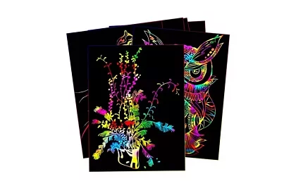 Notatnik do skrobania z drewnianym stylusem - scratch note