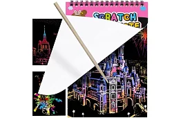 Notatnik do skrobania z drewnianym stylusem - scratch note