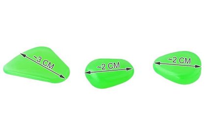 Lśniące fluorescencyjne kamienie - 100 szt.