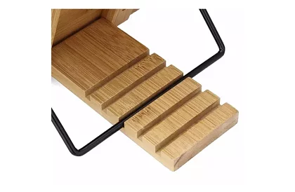 Drewniany stojak na książkę i laptop