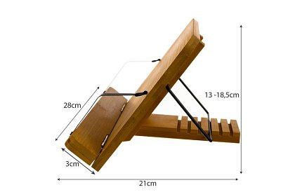 Drewniany stojak na książkę i laptop