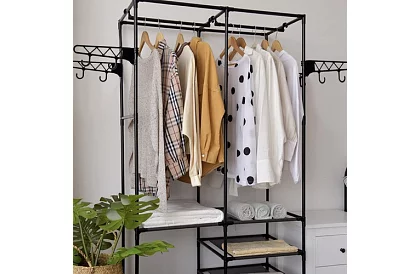 Podwójny wieszak na odzież XXL - 173 x 36 x 108 cm