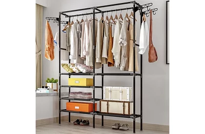 Podwójny wieszak na odzież XXL - 173 x 36 x 108 cm