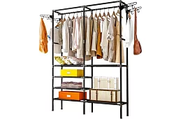 Podwójny wieszak na odzież XXL - 173 x 36 x 108 cm