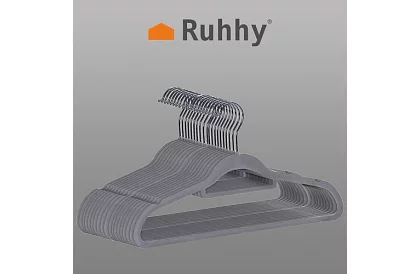 Szatkowe wieszaki na odzież – podwójne - zestaw 20 szt.