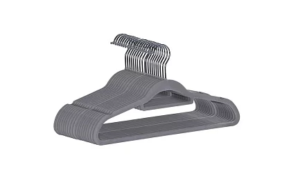 Szatkowe wieszaki na odzież – podwójne - zestaw 20 szt.