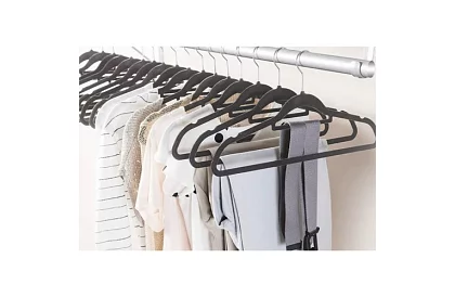 Szatkowe wieszaki na odzież – podwójne - zestaw 20 szt.