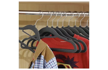 Szatkowe wieszaki na odzież – podwójne - zestaw 20 szt.