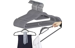 Szatkowe wieszaki na odzież – podwójne - zestaw 20 szt.