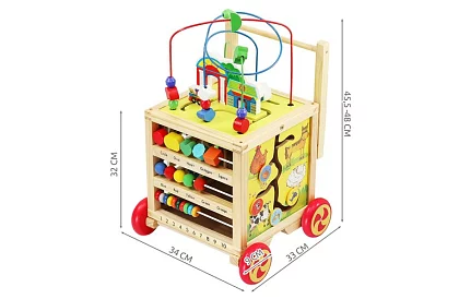 Drewniana edukacyjna i edukacyjna kostka dla dzieci