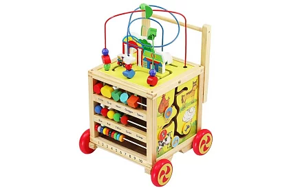 Drewniana edukacyjna i edukacyjna kostka dla dzieci