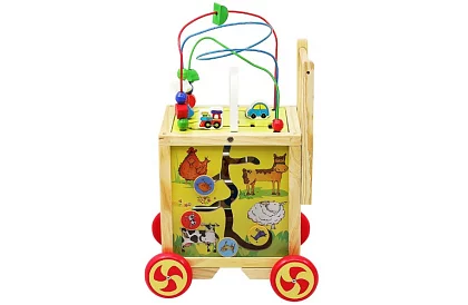 Drewniana edukacyjna i edukacyjna kostka dla dzieci