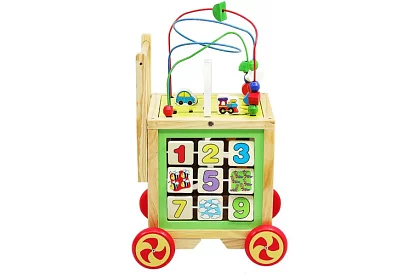 Drewniana edukacyjna i edukacyjna kostka dla dzieci