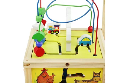 Drewniana edukacyjna i edukacyjna kostka dla dzieci