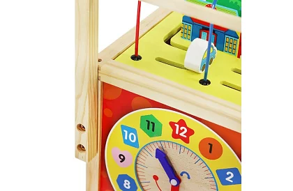 Drewniana edukacyjna i edukacyjna kostka dla dzieci