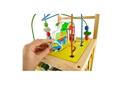 Drewniana edukacyjna i edukacyjna kostka dla dzieci