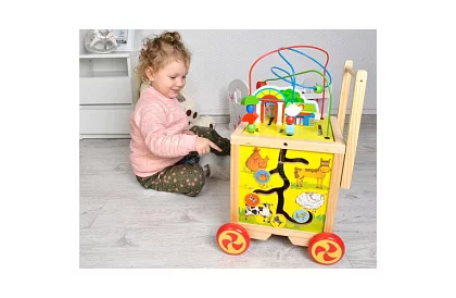 Drewniana edukacyjna i edukacyjna kostka dla dzieci