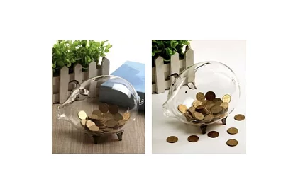 Skarbonka – szklana świnka