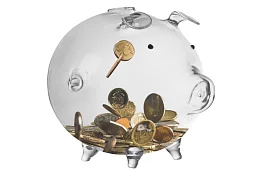 Skarbonka – szklana świnka