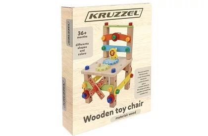Drewniane krzesło sensoryczne dla dzieci