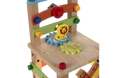 Drewniane krzesło sensoryczne dla dzieci