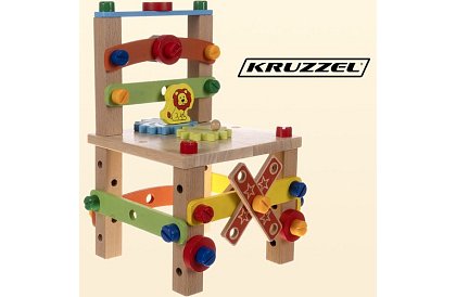 Drewniane krzesło sensoryczne dla dzieci