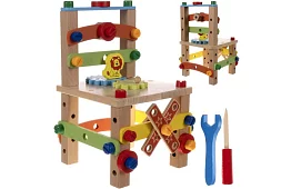 Drewniane krzesło sensoryczne dla dzieci