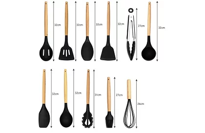 Przybory kuchenne – zestaw 12 szt.