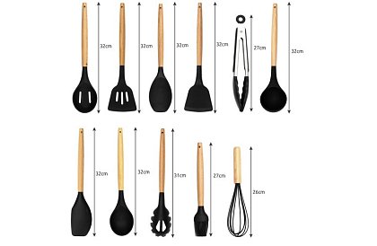 Przybory kuchenne – zestaw 12 szt.