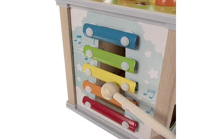 Drewniana kostka sensoryczna i edukacyjna