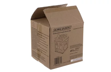 Drewniana kostka sensoryczna i edukacyjna