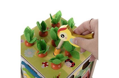 Drewniana kostka sensoryczna i edukacyjna