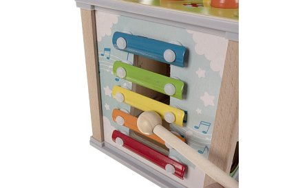 Drewniana kostka sensoryczna i edukacyjna