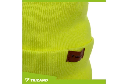 Dwuwarstwowa zimowa czapka z latarką LED – żółta