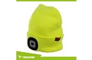 Dwuwarstwowa zimowa czapka z latarką LED – żółta