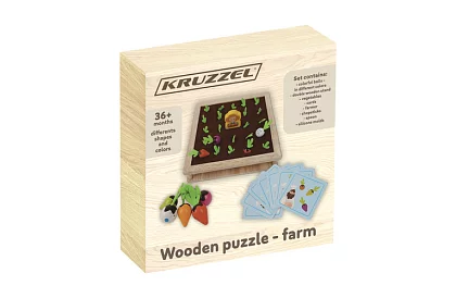 Drewniana gra 2w1 – farma