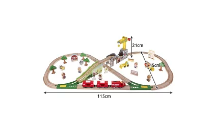 Drewniana kolej - tor kolejowy 3,2 m