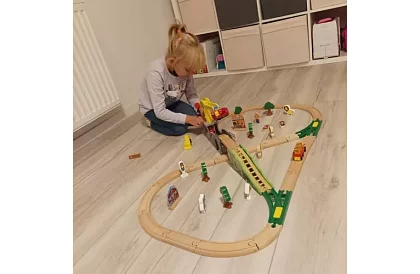 Drewniana kolej - tor kolejowy 3,2 m