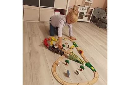 Drewniana kolej - tor kolejowy 3,2 m