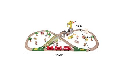 Drewniana kolej - tor kolejowy 3,2 m
