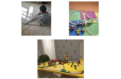 Drewniana kolej - tor kolejowy 3,2 m