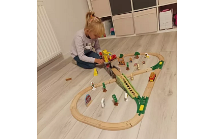 Drewniana kolej - tor kolejowy 3,2 m