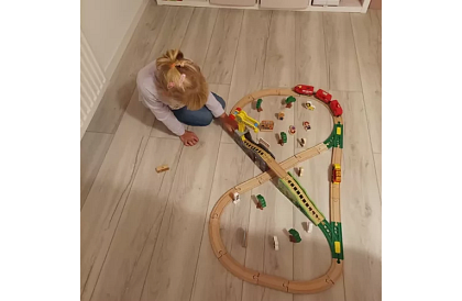 Drewniana kolej - tor kolejowy 3,2 m