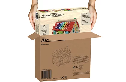 Drewniany edukacyjny domek sensoryczny