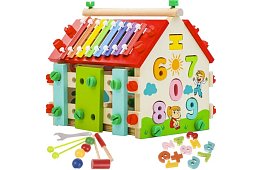 Drewniany edukacyjny domek sensoryczny